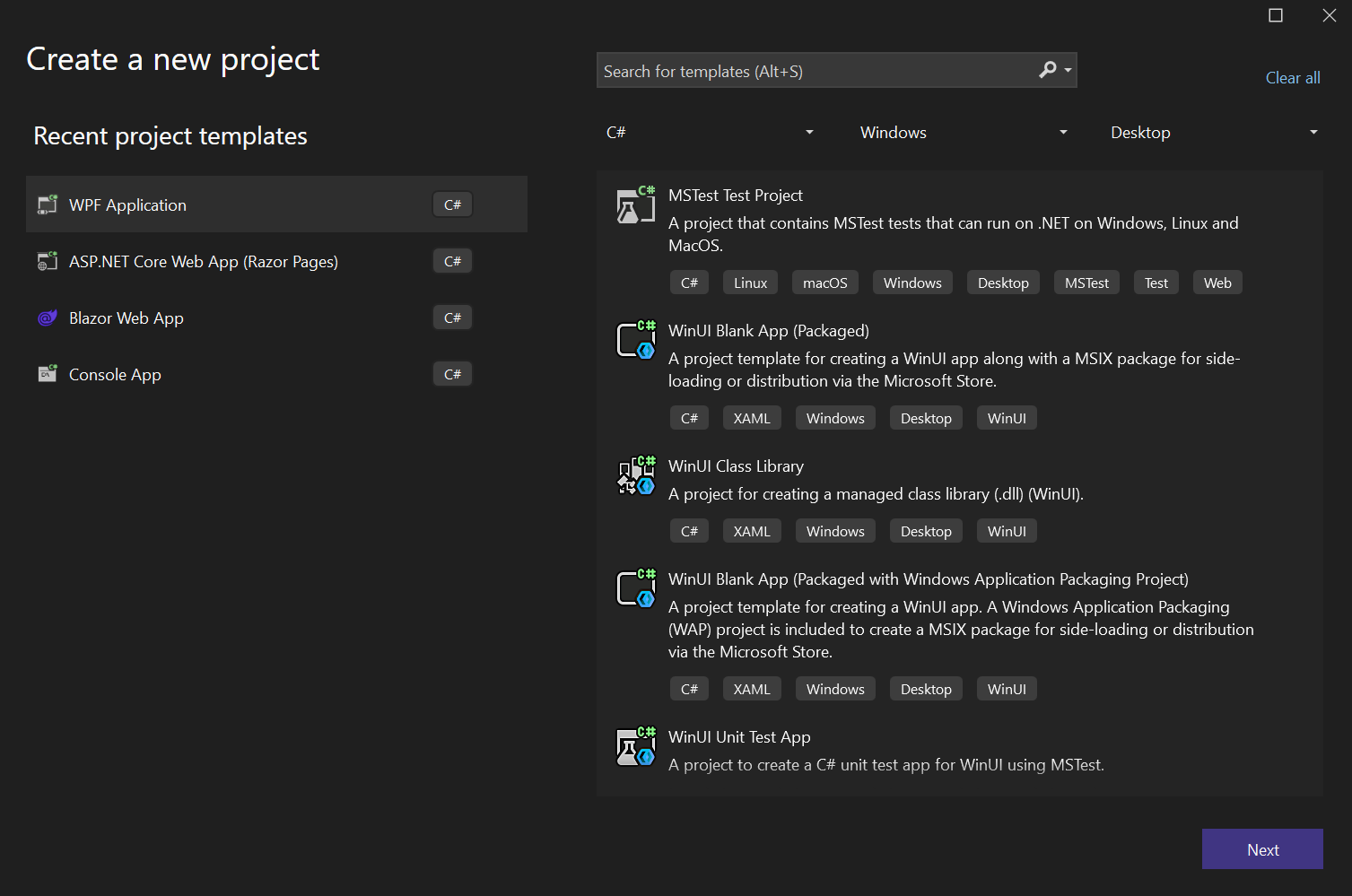 Creating a New Console Project